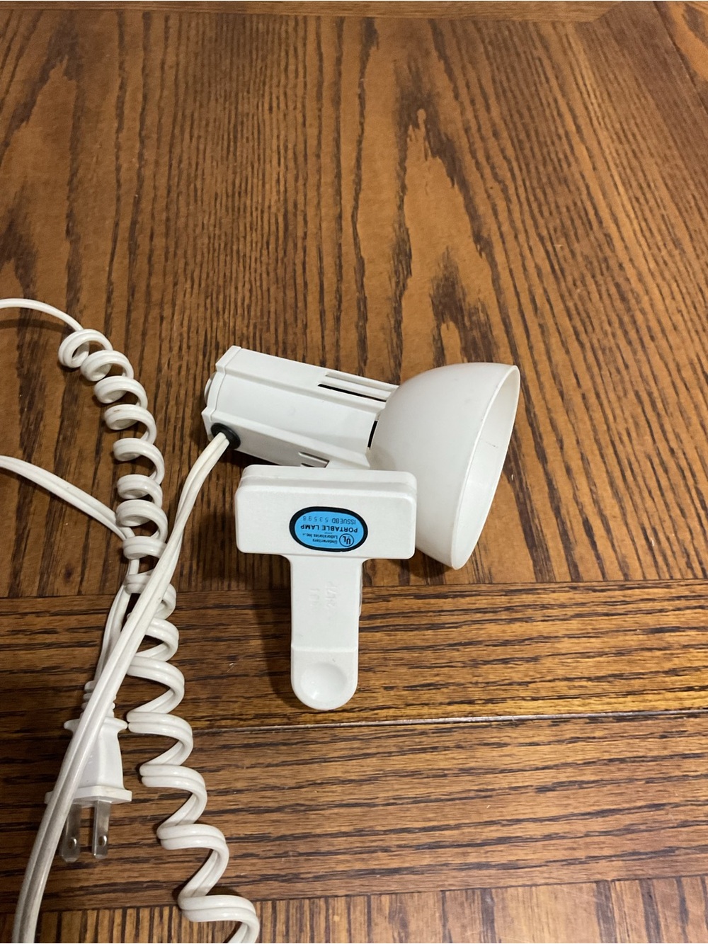 White Clip-On Spotlight Lamp